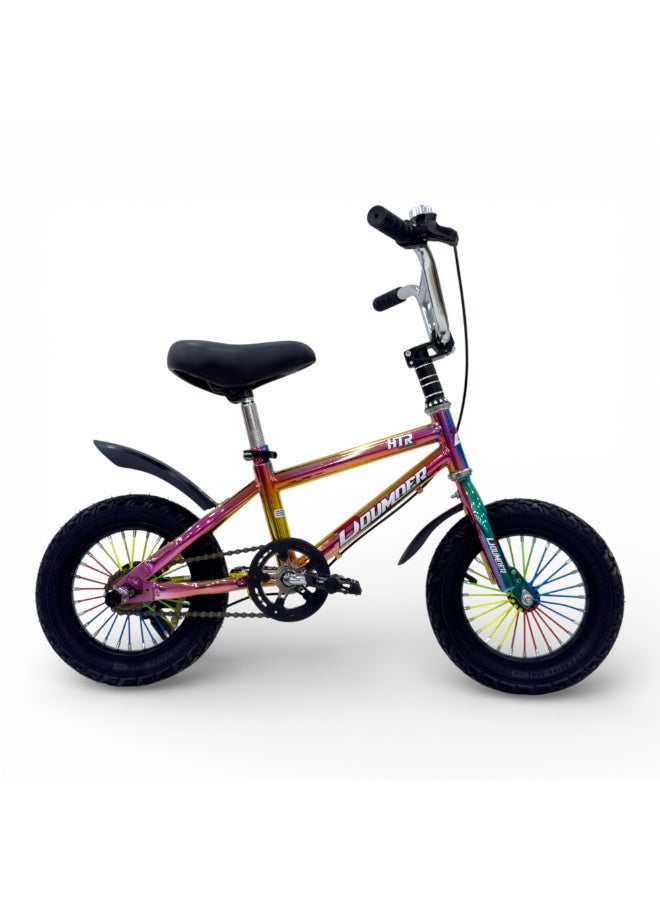 Doumoer Rally Kids Bicycle 12 Inch Aurora BMX (DM-12-5353-BMX) | Steel Frame | Rear Drum Brake | Age 2–4 - Image 1